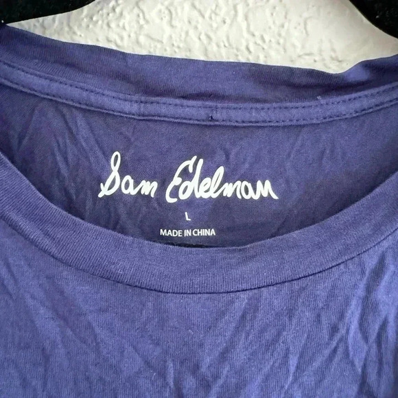 Sam Edelman Women's Cold Shoulder Tee Athletic Blue - Picture 7 of 7